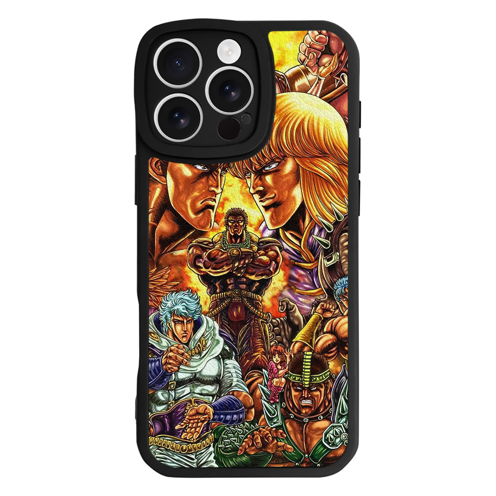 （画像用） 北斗の拳 Fist of the North Star 【iPhone 16シリーズ対応】シリコンスマホケース（レザー調） 材質：シリコン